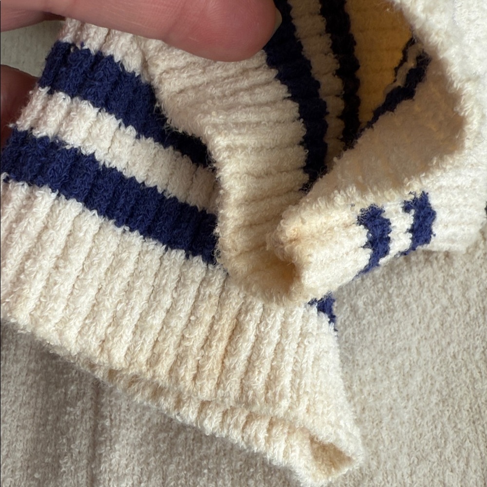 Sandro Paris Vanille S84 Varsity-Style Cardigan Sz 1 - Picture 10 of 11